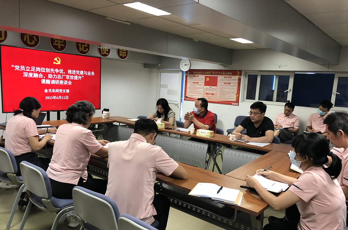 党建引领谱新篇，凝心聚力促发展——总厂党委书记许镇江到金戈车间党支部发展调研座谈